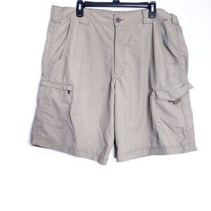 Pacific Trail Tan Khaki Nylon Cargo Shorts Men's Size 40